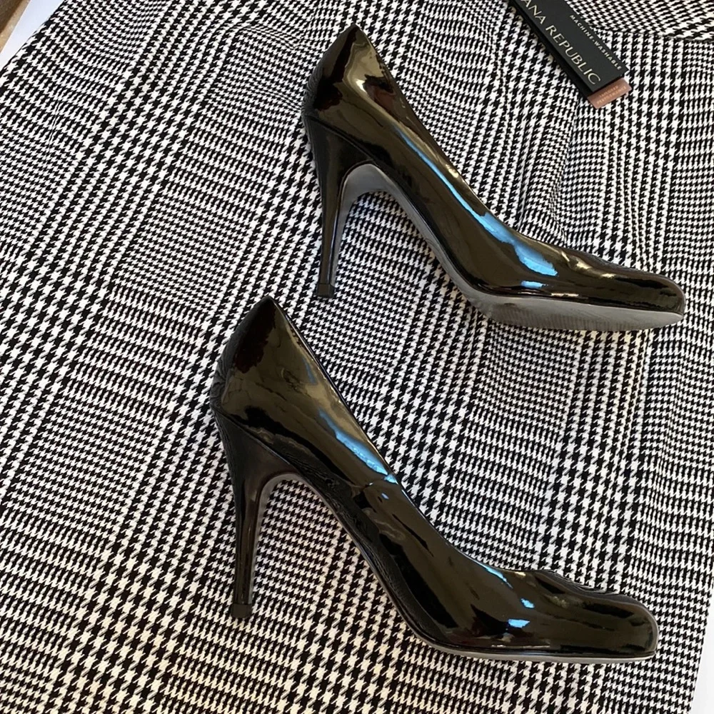 Jessica Simpson Patent Black heels 7.5 Size - Picture 5 of 7